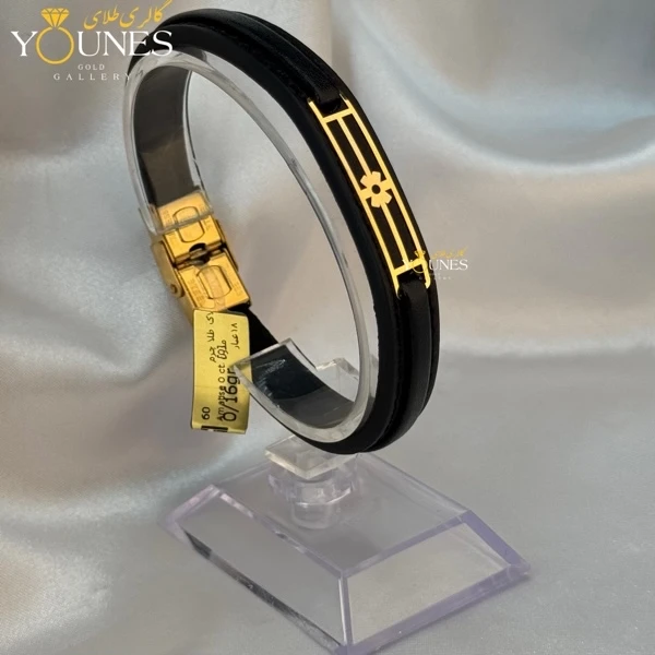 دستبند طلا زنانه چرم گل L550